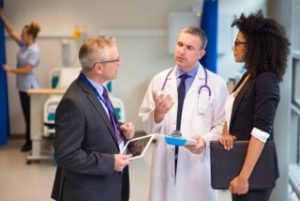 Doctors talking